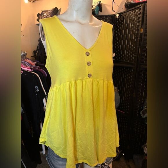 Heimish Yellow Sunshine Babydoll Top - Picture 2 of 3